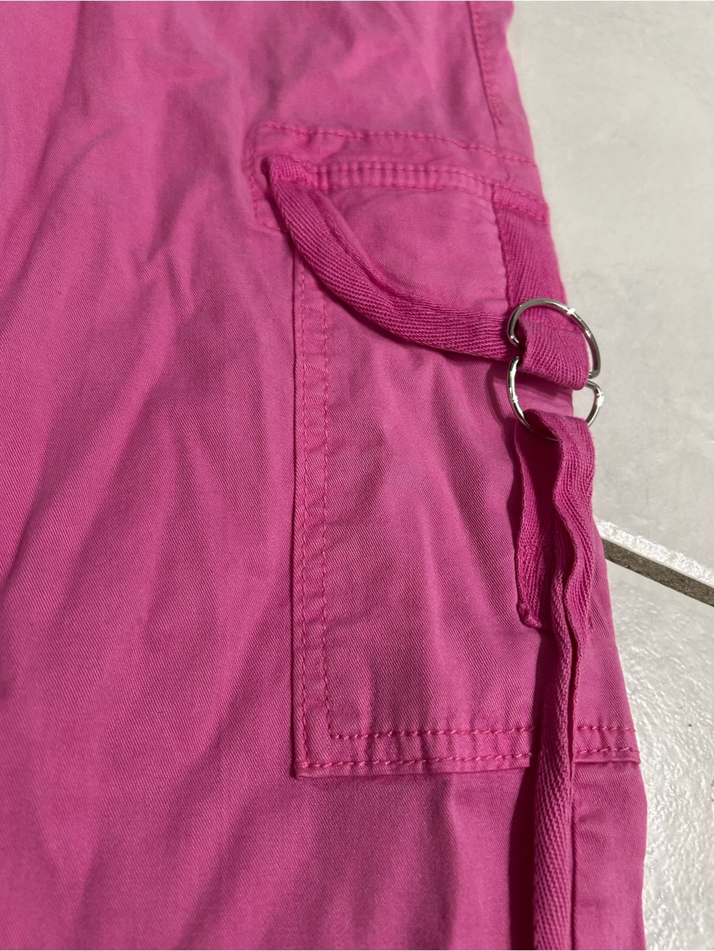 Women’s Cargo Tie-Waist Pants in Hot Pink - Picture 6 of 9